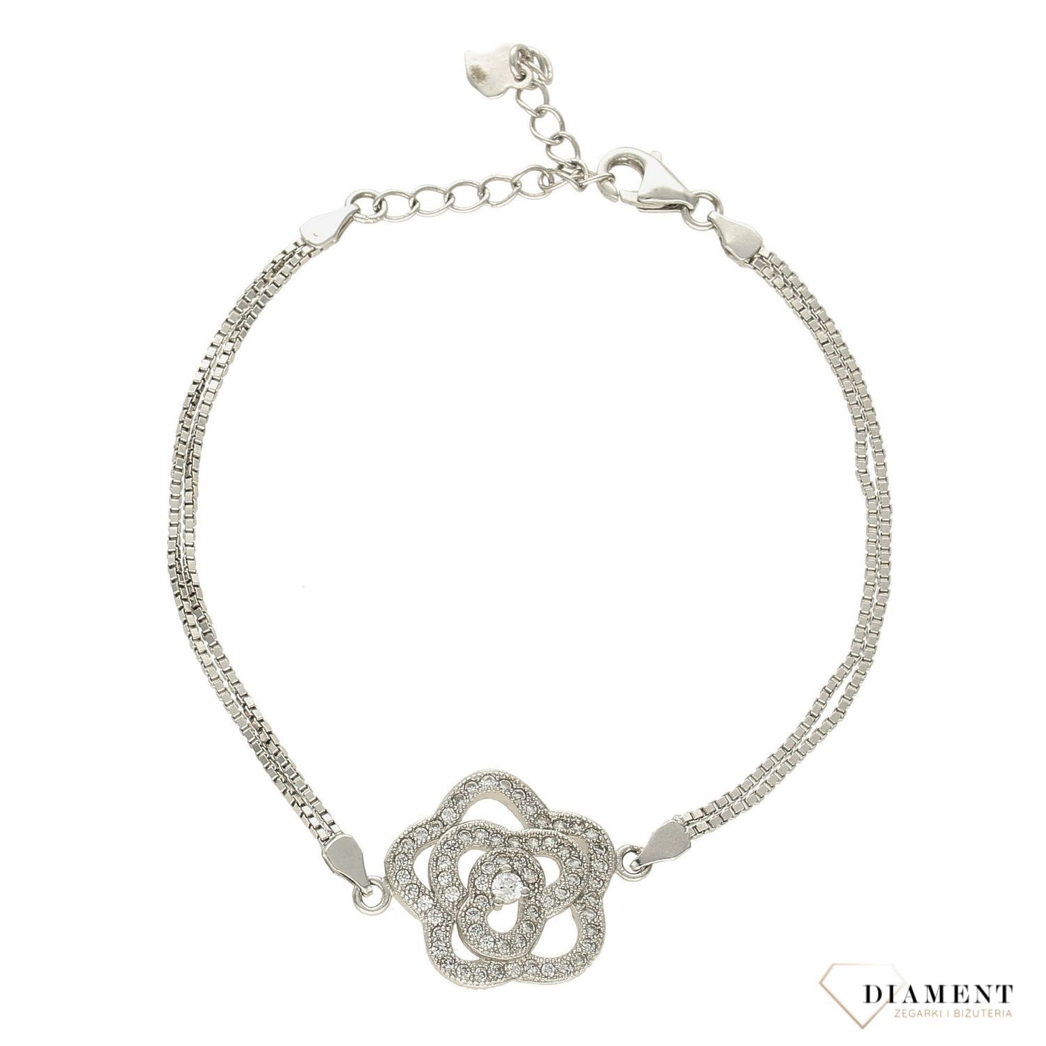 Bransoletka srebrna damska   ✓Kwiatki bransoletki ✓ Srebrne bransoletki w sklepie zegarki-diament.pl✓ Autoryzowany sklep✓ Kurier Gratis 24h✓ Gwarancja najniższej ceny.jpg